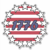 Betsy Ross vlag 13 ster Amerikaanse vlag 1776 Sticker (Voorkant)
