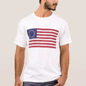Betsy Ross vlag 13 ster Amerikaanse vlag 1776 T-shirt (Voorkant)