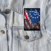 Betsy Ross Vlag 1776 Patriottische 4e juli Button (Insitu)