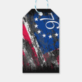 Betsy Ross Vlag 1776 Patriottische 4e juli Cadeaulabel (Achterkant)