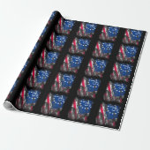Betsy Ross Vlag 1776 Patriottische 4e juli Cadeaupapier (Uitgerold)