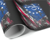 Betsy Ross Vlag 1776 Patriottische 4e juli Cadeaupapier (Rol Hoek)