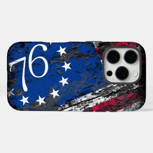 Betsy Ross Vlag 1776 Patriottische 4e juli Case-Mate iPhone Case (Achterkant (horizontaal))