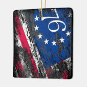 Betsy Ross Vlag 1776 Patriottische 4e juli Keramisch Ornament (Links)