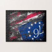 Betsy Ross Vlag 1776 Patriottische 4e juli Legpuzzel (Horizontaal)