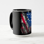 Betsy Ross Vlag 1776 Patriottische 4e juli Mok (Voorkant links)