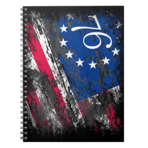 Betsy Ross Vlag 1776 Patriottische 4e juli Notitieboek
