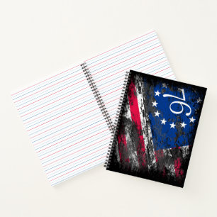 Betsy Ross Vlag 1776 Patriottische 4e juli Notitieboek