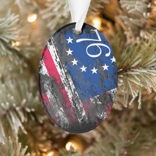 Betsy Ross Vlag 1776 Patriottische 4e juli Ornament (Boom)