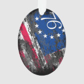 Betsy Ross Vlag 1776 Patriottische 4e juli Ornament (achterkant)