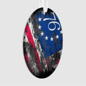 Betsy Ross Vlag 1776 Patriottische 4e juli Ornament (voorkant)
