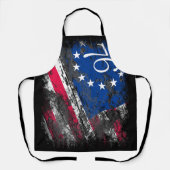 Betsy Ross Vlag 1776 Patriottische 4e juli Schort (Voorkant)