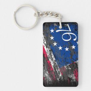 Betsy Ross Vlag 1776 Patriottische 4e juli Sleutelhanger