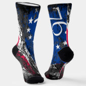 Betsy Ross Vlag 1776 Patriottische 4e juli Sokken (Gebogen)