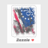 Betsy Ross Vlag 1776 Patriottische 4e juli Sticker (Vel)