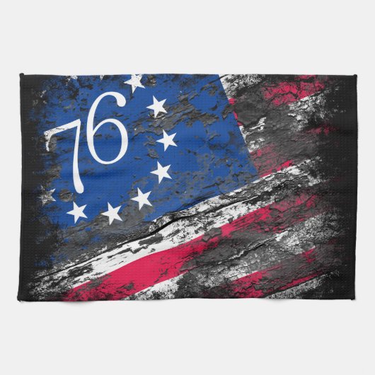 Betsy Ross Vlag 1776 Patriottische 4e juli Theedoek (Horizontaal)