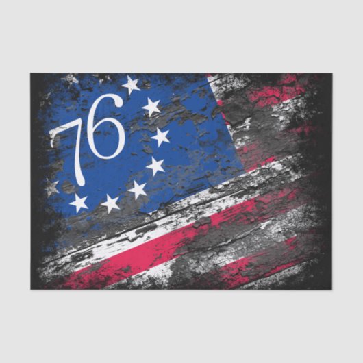 Betsy Ross Vlag 1776 Patriottische 4e juli Tissuepapier (Voorkant)