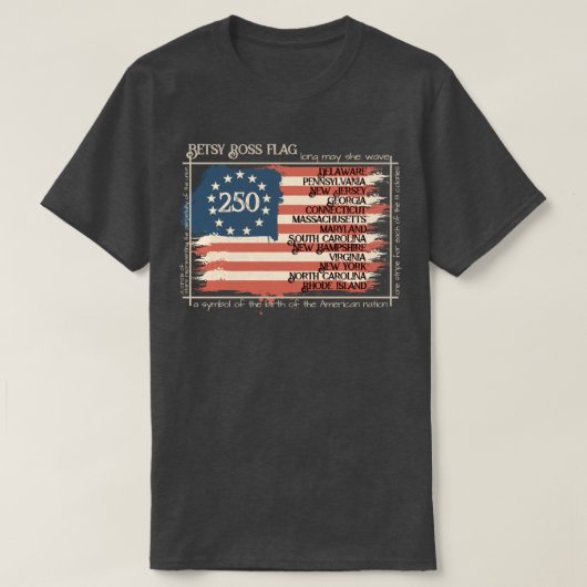 BETSY ROSS VLAG 250 T-SHIRT (Design voorkant)