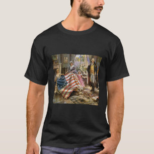 Betsy Ross vlag Amerikaanse 4 juli oude glorie Ame T-shirt