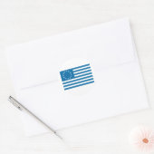 Betsy Ross vlag - blauw Ronde Sticker (Envelop)