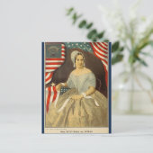 Betsy Ross Vlag en Zegel Briefkaart (Staand voorkant)