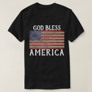 Betsy Ross Vlag God zegene Amerika naar shirt
