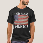 Betsy Ross Vlag God zegene Amerika naar shirt (Voorkant)