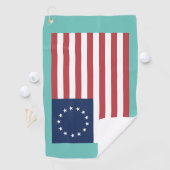 BETSY ROSS VLAG GOLFHANDDOEK PATRIOTTISCH (Insitu)