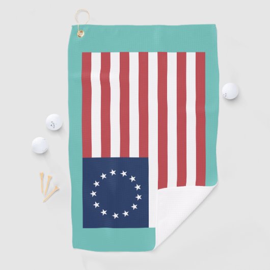 BETSY ROSS VLAG GOLFHANDDOEK PATRIOTTISCH (Insitu)