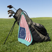 BETSY ROSS VLAG GOLFHANDDOEK PATRIOTTISCH (Groen)