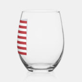 Betsy Ross Vlag Ontwerp Wijnglas Zonder Voet (Links)