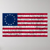 Betsy Ross-vlag op grote schaal Poster (Voorkant)