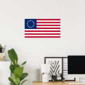 Betsy Ross vlag, populair Amerikaans design Poster (Thuiskantoor)