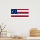 Betsy Ross vlag, populair Amerikaans design Poster (Keuken)