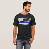Betsy Ross vlag Thin Blue Line Police Support T-shirt (Voorkant volledig)