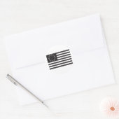 Betsy Ross vlag - Zwart Ronde Sticker (Envelop)