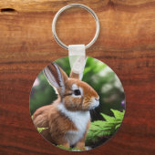 Betsy the Brown and White Bunny, keyring Sleutelhanger (Achterkant)