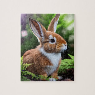 Betsy the Bunny: een zoete bruine en witte vreugde Legpuzzel