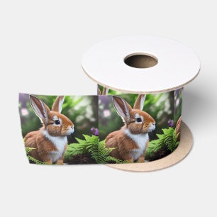Betsy the Bunny: een zoete bruine en witte vreugde Satijnen Lint