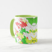 BETSY ~ White Green Red Yellow CHRISTMAS Mok (Voorkant links)
