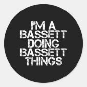 Bett Funny Achternaam Familie Boom Verjaardag Reün Ronde Sticker (Voorkant)