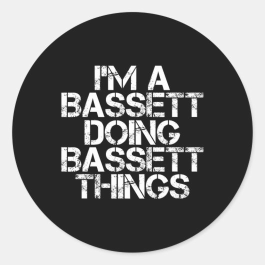 Bett Funny Achternaam Familie Boom Verjaardag Reün Ronde Sticker (Voorkant)