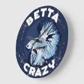 Betta Crazy - Handy Wall Clock Grote Klok (Hoek)