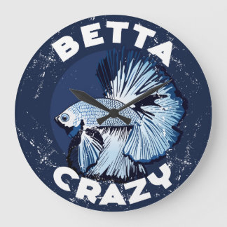 Betta Crazy - Handy Wall Clock Grote Klok