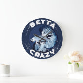 Betta Crazy - Handy Wall Clock Grote Klok (Huis)