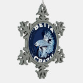 Betta Crazy - kerstboomversiering Tin Sneeuwvlok Ornament (Links)