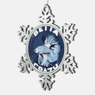 Betta Crazy - kerstboomversiering Tin Sneeuwvlok Ornament
