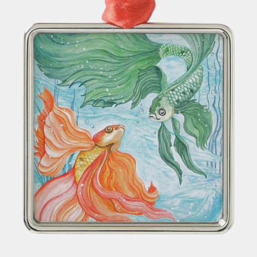 Betta Dance Metalen Ornament (Voorkant)