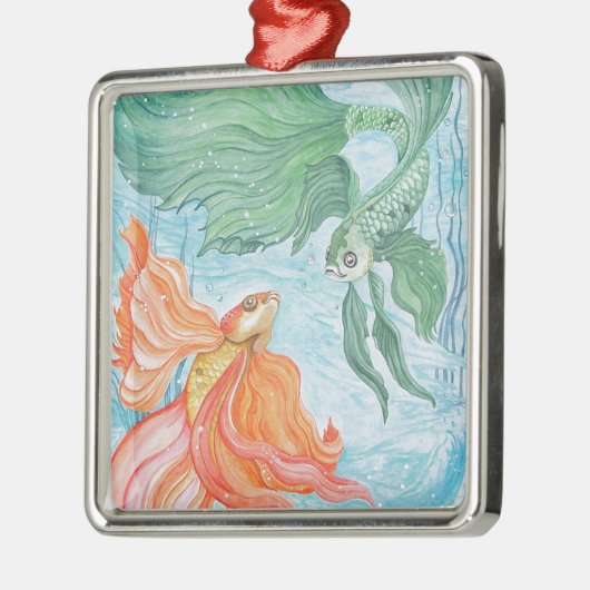Betta Dance Metalen Ornament (Links)