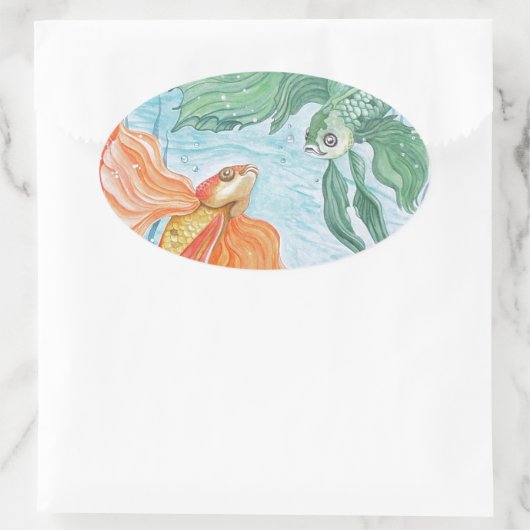 Betta Dance Ovale Sticker (Tas)